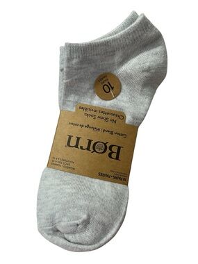 Born Light Gray No-Show Athletic Socks - Pack
